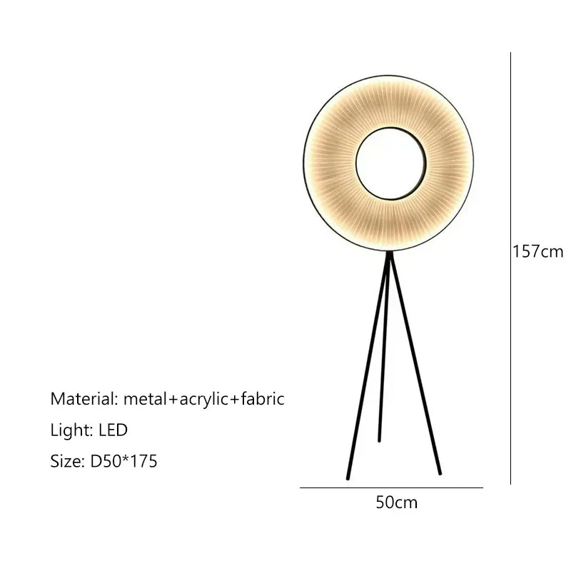 Minimaist Art Decor Floor Lamp Nordic Creative Fabric Pleats Bedside Lights Living Room Sofa Corner Home Indoor Standing Light