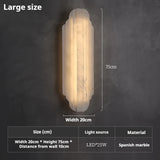 Luxury Natural Marble LED Wall Lamp - Modern Stone Sconce Fixture for Villa Living Room Background, Bedroom Bedside & Home Decor