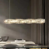 Modern Luxury K9 Crystal Led Dimmable Pendant Lights Living Dining  Room Ring Hanging Lamp Lustre Led Suspend Lamp Decor Fixture