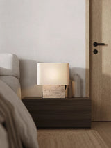 2025 French Designer Stone Table Lamps Classic Desk Light Bedroom Bedside Decoration Lamp Fabric Home Decor Items