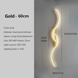 Modern Minimalist LED Long-Strip Wall Light Fixture - Linear Up & Down Wall Sconce Lamp for TV Background, Living Room & Bedroom Bedside