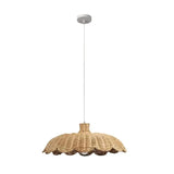 Japanese Wabi-Sabi Natural Rattan Chandelier - Hand-Woven Basket Pendant Light Fixture for Living Room, Hotel, Restaurant & Shop Mood Decor