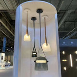 Modern Glass LED Pendant Light Art Leather Designer Bedside Hanging Lamp for Living Room Indoor Decorative Lighting