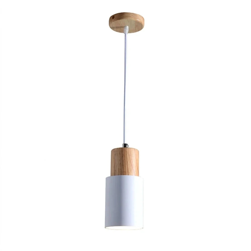 Nordic Pendant Light Wooden Macaron LED Iron Hanging Lamps For Living Room Bedroom Bedsides Restaurant Cafe's Home Decor's Lighting