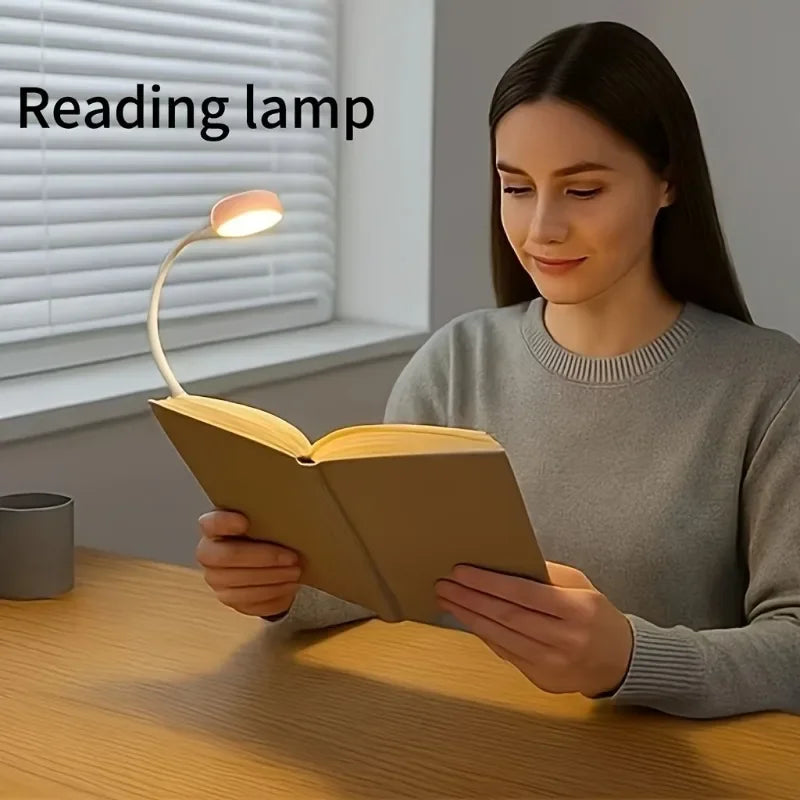 USB Rechargeable LED Book Light - 3 Color Modes Dimmable Reading Lamp