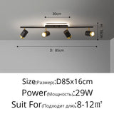 Corridor Led Chandelier With Spotlights Nordic Strip Ceiling Lamp For Living Room Bedroom Balcony Home Decors Lighting Fixtures