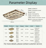 Modern Luxury Crystal LED Chandelier For Living Room Bedroom Dining Room Kitchen Ceiling Lamp Silver Chrome Remote Control Light