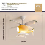 Children's Room Helicopter Ventilation Fan Lamp LED Eye Protection Lamp Ceiling Fan Lamp Room Lighting 110V~220V