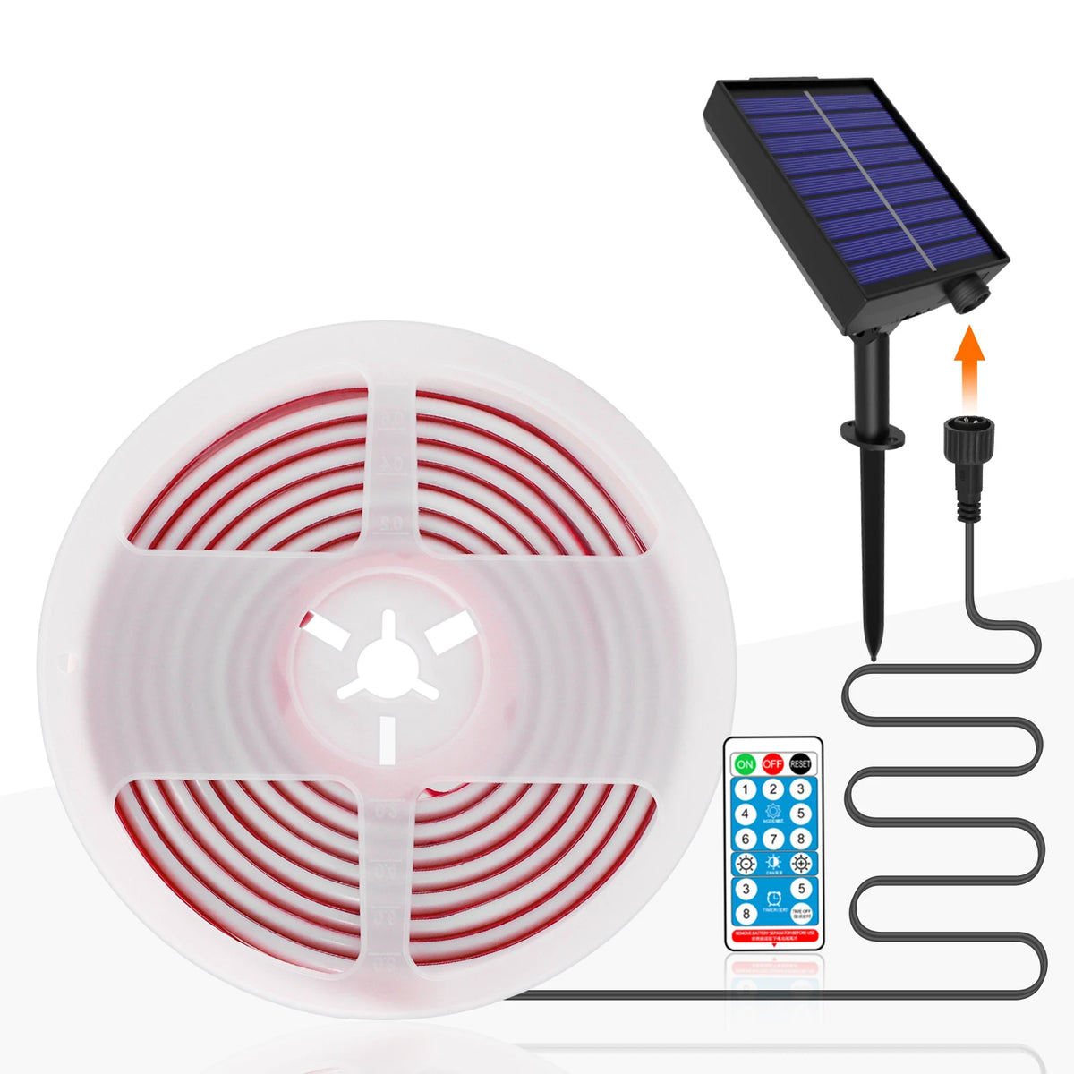 IP68 Waterproof COB LED Strip 12V Solar LED Light High Density 320LEDs/m Flexible COB LED Tape Solar Light For Outdoor Garden