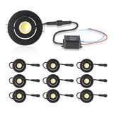 10pcs 3W IP65 Recessed Light Mini Led Downlight Water Proof Dimmable Spotlight Room Decor 52mm Built Ceiling Spot Circular Lamp