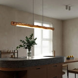 Japanese Retro Wabi Sabi Wood Led Pendant Lights Creative Log Chandelier Restaurant Bar Island Hanging Lamps Home Decorative