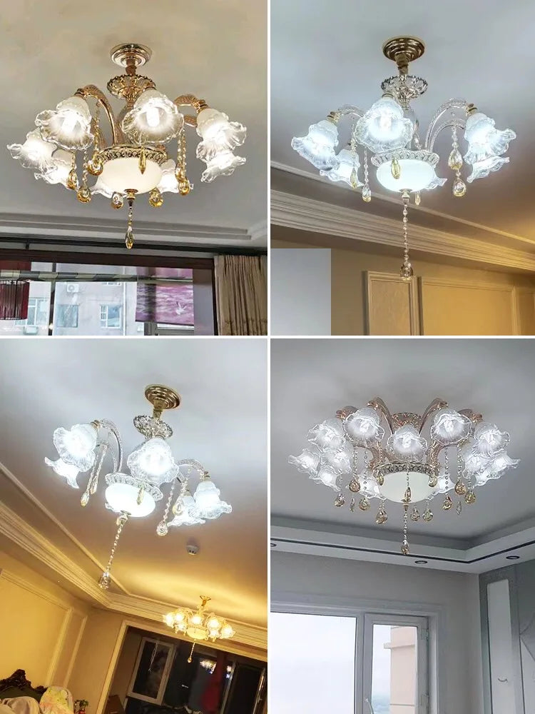 Nordic Modern Luxury Ceiling Chandelier Lighting 2025 Lustre Living Room Hotel Villa Lobby Crystal Hanging Lamp Luminaria Lights