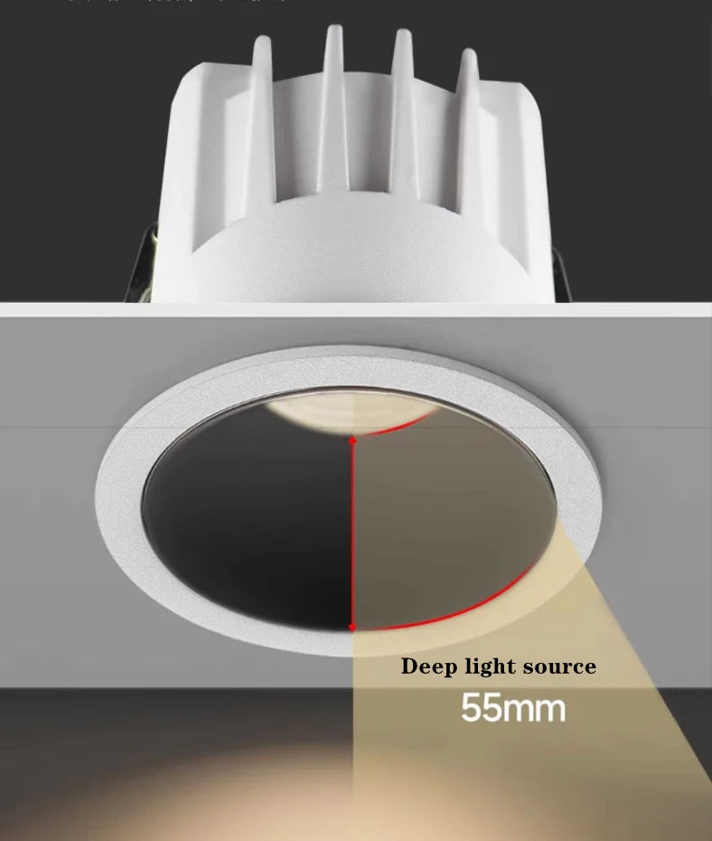 IP68 Outdoor waterproof spotlights 9W-70W embedded LED downlights AC-85-265V Bathroom Kitchen balcony shopping mall interior