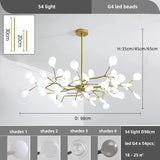 Nordic Led Creative Chandelier Modern Branch Ceiling Pendant Light For Living Room Home Decoration Lustre Indoor Lighting Lamps