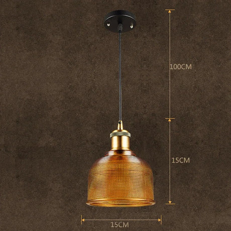 Nordic Glass Pendant Light Creative Minimalist Modern Lamp for Restaurant With Transparent Lampshade Brass Color and E27 Socket