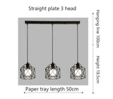 Nordic Creative Iron Single Head Chandelier Simple Modern Personality Living Bar Table Bedroom Dining Decoration Light Fixture