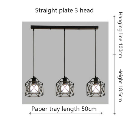 Nordic Creative Iron Single Head Chandelier Simple Modern Personality Living Bar Table Bedroom Dining Decoration Light Fixture