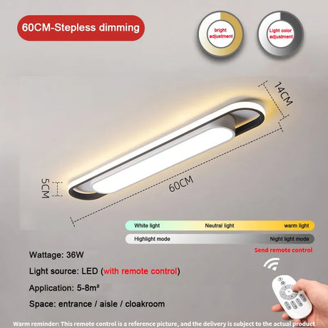 Led Ceiling Light Rectangular For Kitchen Home Deco Chandelier Dining Bedrooms Sensor Lamp Modern Ceiling Lights For Living Room