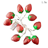 1.5M 10Led Strawberry Fruit Light Strings Happy Birthday Party Lantern String Children's Room Decorative Night Lamp Kids Favors