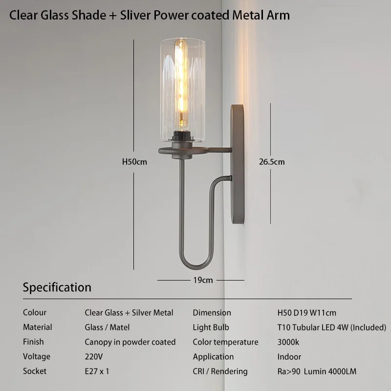 Caren Lighting Luxury wall sconces Shadow Modern nordic wall lamp e27 glass filement Edison hotel bedroom decorative interior