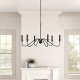 Retro Loft Living Room Chandelier - Vintage American E14 Black & Gold Light
