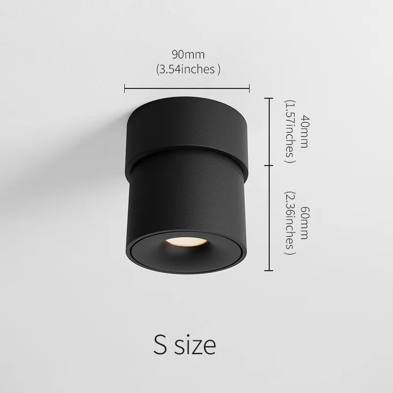 LED Ceiling Spotlight 360° Rotation COB Ceiling Light 7W/9W Surface Mounted Lamp Modern Design for Indoor Lighting