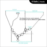 European Luxury Necklace Glass Ball Pendant Light - Modern White Pearl Bean Chandelier Fixture for Restaurant, Hotel Hall & Dining Room