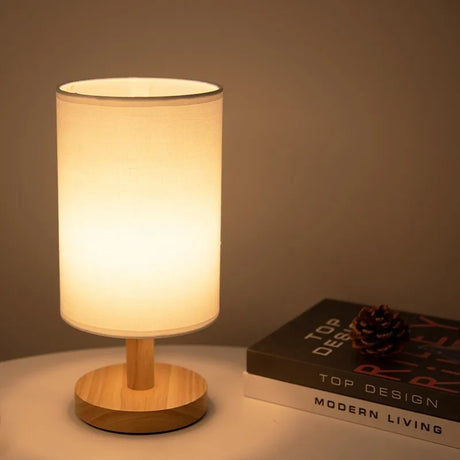 USB Powered Modern Nordic Wood Table Lamp Night Light for Bedroom Illumination Warm White Gift Wooden Bedside Kids Room Decor