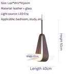 Designer art deco leather pendant light Nordic pendant lights Kitchen Coffee Tables Dining Room Bedroom Bedside Pendant Lights