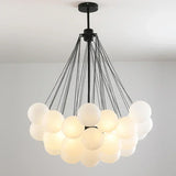 Modern Glass Balls Chandeliers Black/Gold Dining Living Room Bedroom Cafes Hall Home Decor Pendant Light Indoor Lustre Luminaire