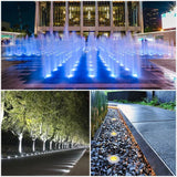 Waterproof Outdoor LED Light, Stainless Steel IP68 Terrace and Garden Ground Light, RGB RGBW, Recessed in Ground Lamp 12V/24V 2W