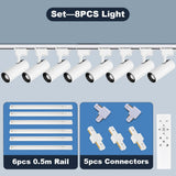 Remote Control Set LED Track Light Dimmable Ceiling Spotlight Rail Light Led Track Rail Spotlight Clothing Store Ceiling Lights