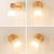 Nordic Wood Glass Wall Lamp For Bedroom Bathroom Kitchen Living Room Study  Modern LED Decoration Resin Windmill Light