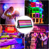 4-Pack 200W LED RGBW Strobe Lights (48+8 Segment, DMX512) - High-Output Stage Wash Uplight Fixtures for DJ, Disco, Wedding, Bar & KTV
