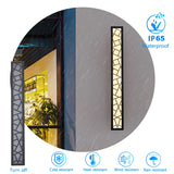 IP65 Waterproof LED Long Wall Sconce (Black Anti-Rust) - Decorative Bird's Nest Exterior Porch Light Fixture for Gardens, Terraces & Garage