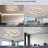 Modern LED Ceiling Fan with Light - Low Noise Chandelier for Bedroom & Kitchen