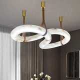 Modern Minimalist Restaurant Pendant Light Natural Marble Light Nordic Design Alabaster Shaped Chandeliers Villa Room Decoration