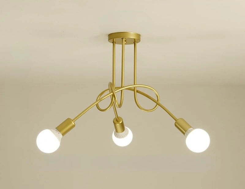 American Retro Ceiling Light Wrought Iron LED E27 Chandelier Black and White Lamp Living Room Decoration Home Lighting Fixture