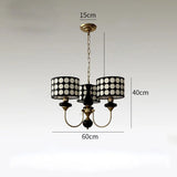 Copper Chandeliers Lamp Lusters Modern For Dining Living Room Hotel Indoor Light Decoration Wrought Iron Chandeliers Lighting