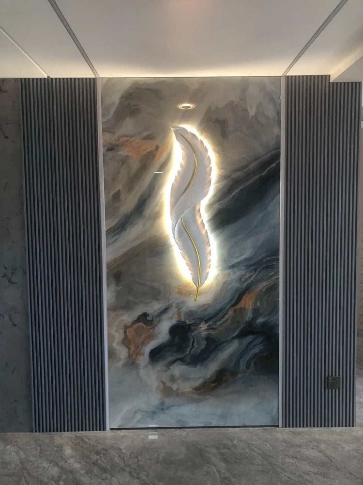 interior wall lamp Nordic decoration modern luxury lamp bedroom LED feather wall lamp bedside living room wall decoration home
