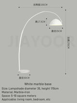 Nordic Light Luxury Fishing Rod LED Floor Lamp - Modern Vertical Arc Standing Light Fixture for Living Room Sofa & Bedroom Bedside