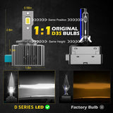 D-Series LED Headlight Conversion Kit - D1S D2S D3S D4S D5S D8S (70W 6000K)