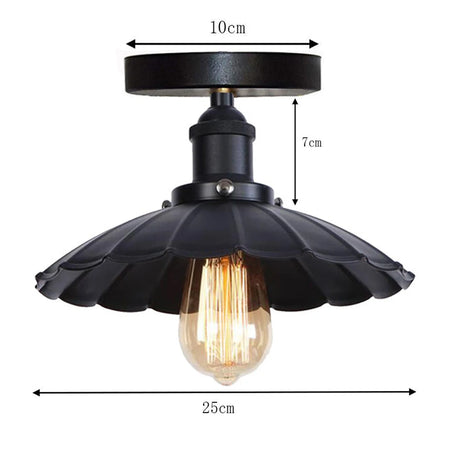 Vintage Retro Ceiling Light Flush Mount Lamp Shade Industrial Lights Lighting for Indoor Bedroom Kitchen Living Room Home Decors