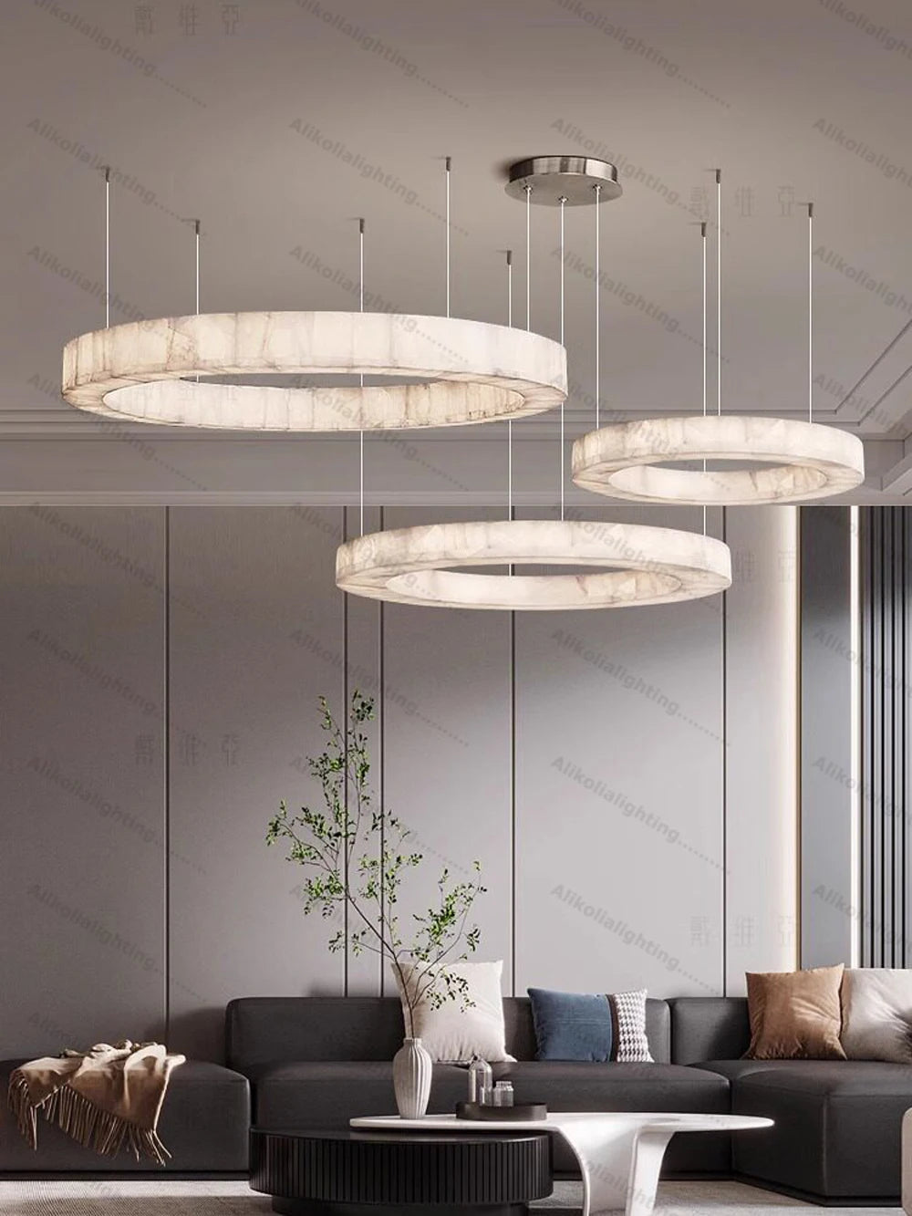 American Marble Black Chrome Gold Dimmable LED 2026 Chandelier Lighting Lustre Suspension Luminaire Lampen For Living Room
