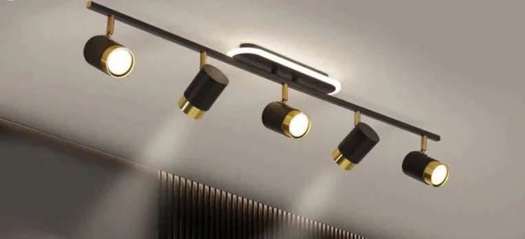 Corridor Led Chandelier With Spotlights Nordic Strip Ceiling Lamp For Living Room Bedroom Balcony Home Decors Lighting Fixtures