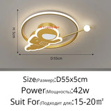 New Designer Home Warm Children's Room Ceiling Light Creative Simple Modern Personality Astronaut Boys Girls Bedroom Lighting