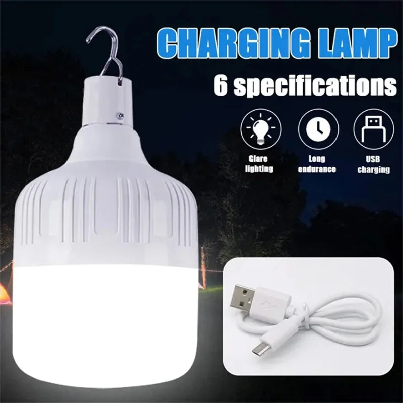 USB Light Bulb Smart Led Spotlights Outdoor Camping Lamp IP65 Waterproof Portable With Hook Garden BBQ Tent Emergency Lighting