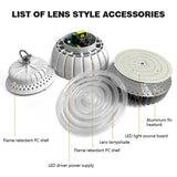 Modern LED High Bay Chain Chandelier Light - High Brightness Energy-Saving Industrial Ceiling Lamp for Factory, Warehouse & Workshop