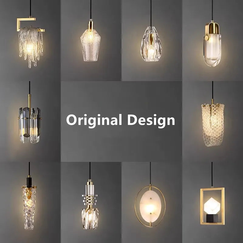 Modern Remote Control LED Ceiling Chandelier 2023 Luster&#39;s New Trend Crystal Hanging Light Bedroom Bedside Pendant Lamp Nightlight