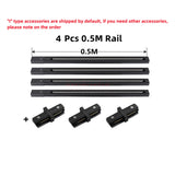 LED Track Light Rail 0.5M 1M Black White Aluminum 2 Wire System Track Light Series Universal Track for Ceiling Spot Lamps